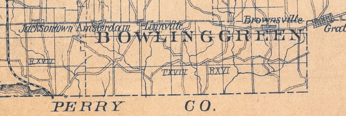 thumbImage of Bowling Green Township from larger map of Licking County found in Hill's History of Licking County from 1881.