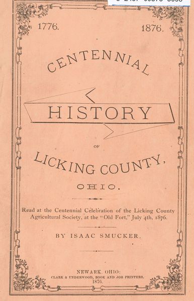 File:Smucker Centennial History of Licking County Ohio.jpg