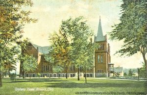 A post card showing the Childrens Home