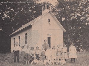  A photo of the Brumback School, located on the grounds of the Dawes Arboretum.