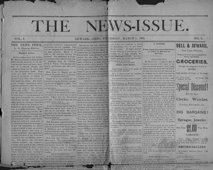 File:News Issue march 1 1888.jpg