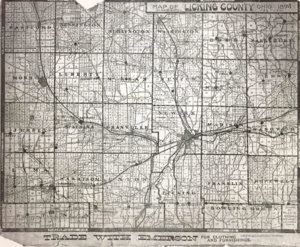 A map of Licking County from 1894.