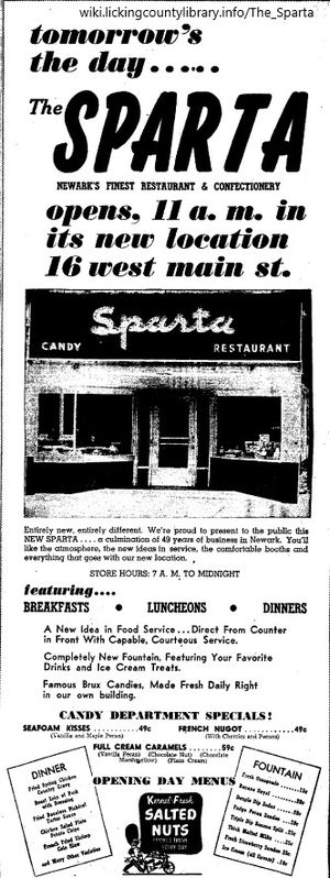 An ad for The Sparta from 1949