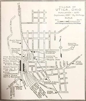 A map of Utica in 1939.