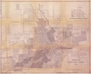 A zoning map of Newark from 1950.