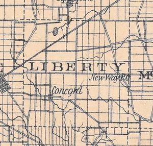  Detail of Liberty Township from Hill's 1881 History of Licking County