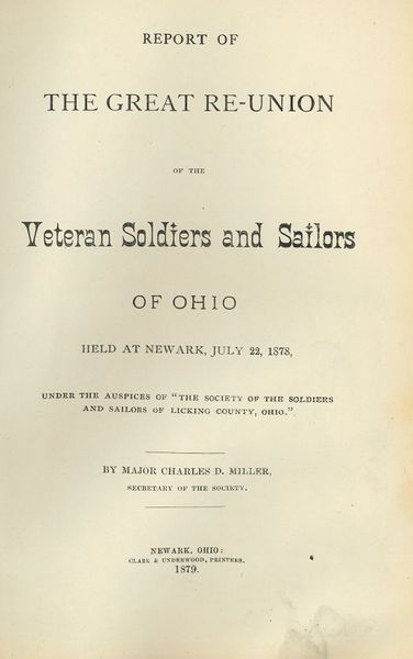 File:Miller Report of the Great Re-Union of the Veterans and Sailors of Ohio held at Newark.jpg